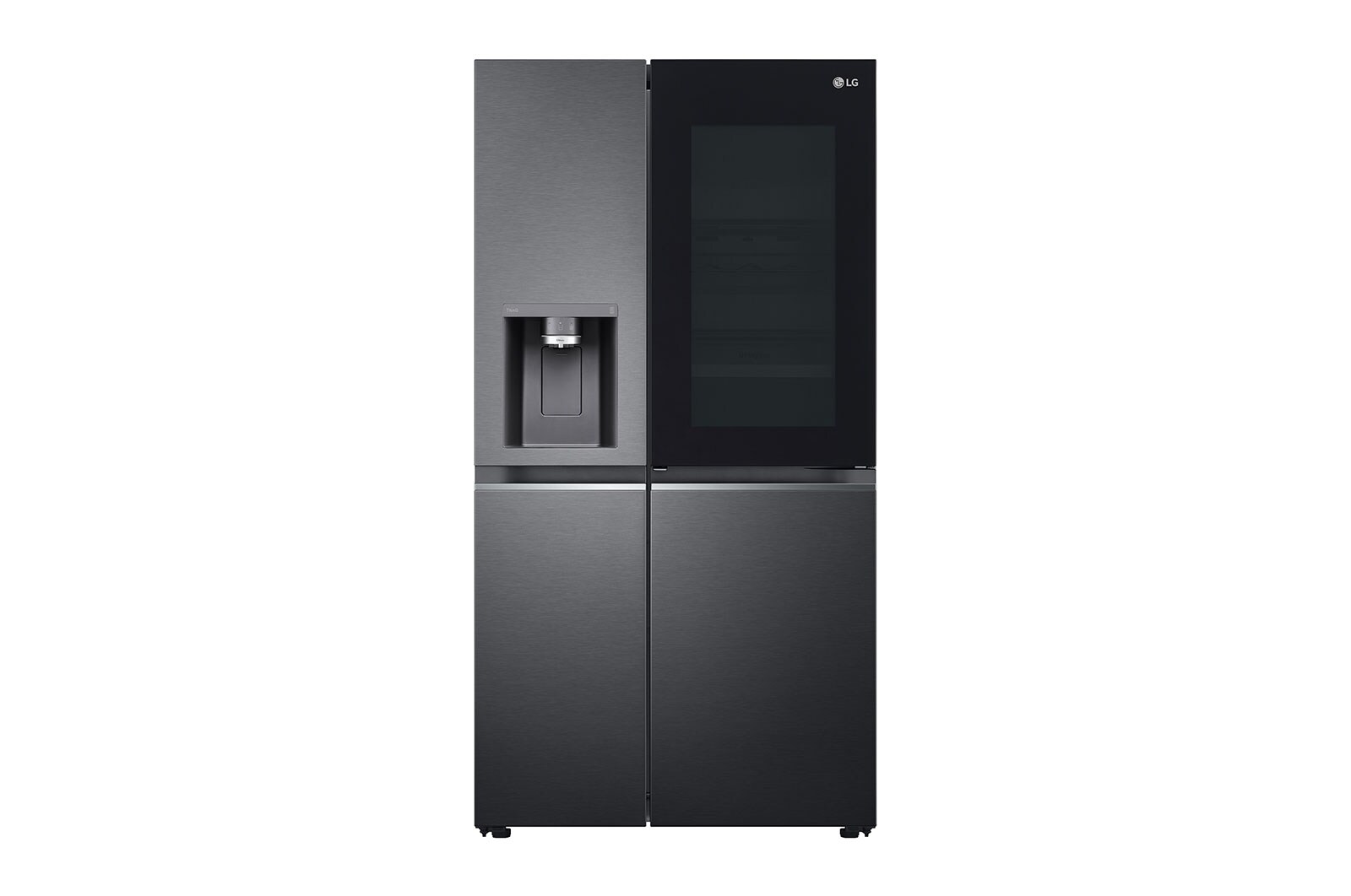 LG Side-by-Side Kühlschrank mit InstaView Door-in-Door® (E, 635L, 179cm hoch) mit Eis-, Crushed Ice- und Wasserspender & internem Wassertank | GSXV91MCAE , GSXV91MCAE