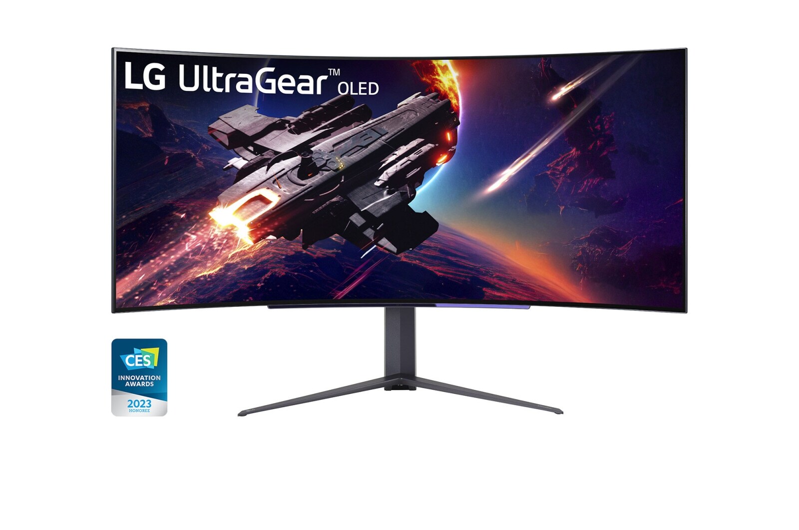 LG UltraGear™ 45 Zoll OLED Curved Gaming Monitor mit 0.03ms, 240Hz, WQHD Auflösung, HDR10, 45GR95QE